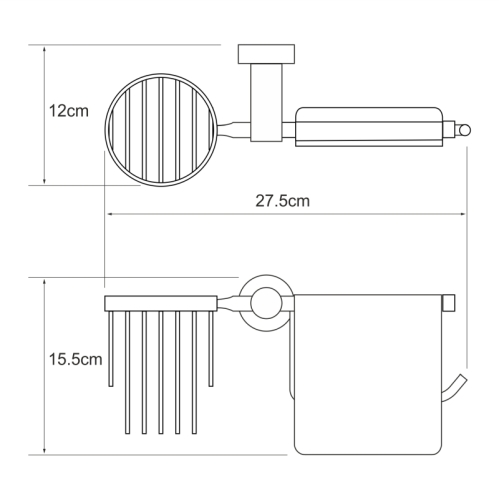 Держатель туалетной бумаги и освежителя Wasserkraft Donau K-9459 фото 3