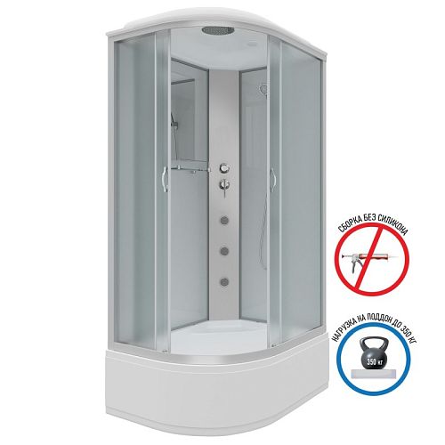 Душевая кабина Niagara Классик NG-2310-14RG 120*80*215 высокий поддон(40см),стекло матовое