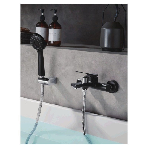 Смеситель для ванны Ledeme L3275B черный фото 2