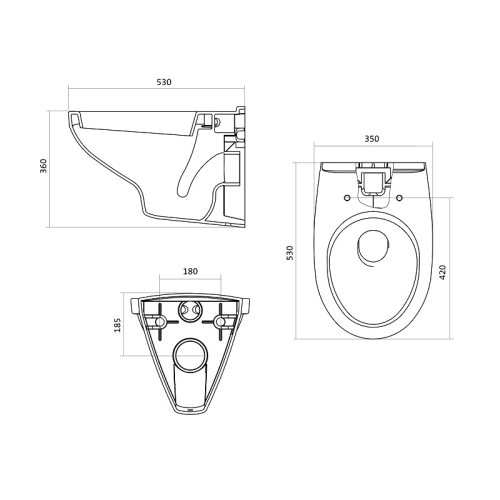 Унитаз подвесной Santek Бореаль с сидением дюропласт фото 8