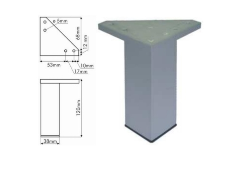 Ножки для мебели Cersanit белые 2шт фото 2