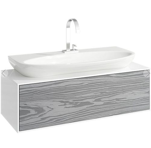 Тумба с умывальником Aqwella  GENESIS 100 120 подвесная серая