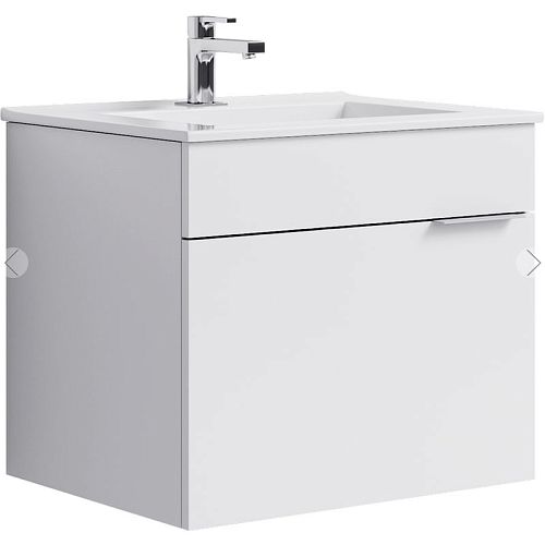 Тумба с умывальником Aqwella  BRIG 60 75 подвесная белая