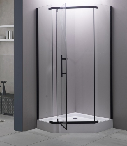 Душевое ограждение ESBANO ESD-7160(7170)B 90*90, 100*100 стекло прозрачное, низкий поддон фото 2