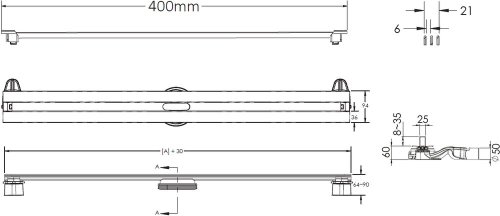 Трап Berges SUPER Slim 40/50/60/70/80/100/120 мат хром, глянц хром, черный, золото фото 7