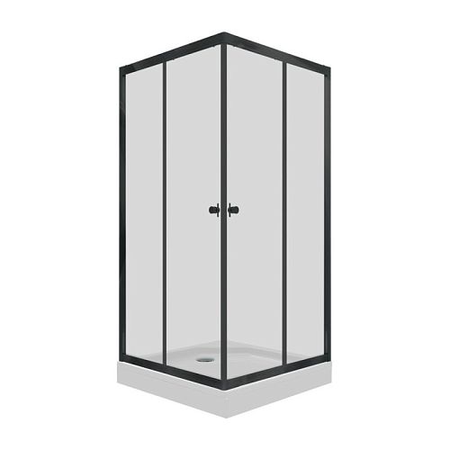 Душевое ограждение Triton Вента-Блэк 80*80, 90*90, 100*100 низкий поддон, стекло прозрачное