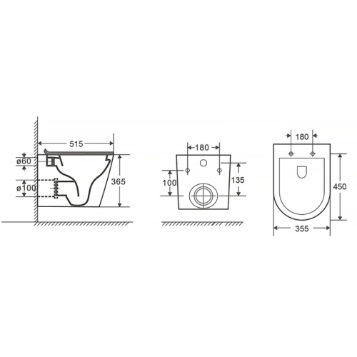 Унитаз подвесной безободковый Azario Moneo AZ-0062 UQ1, смыв Торнадо фото 7
