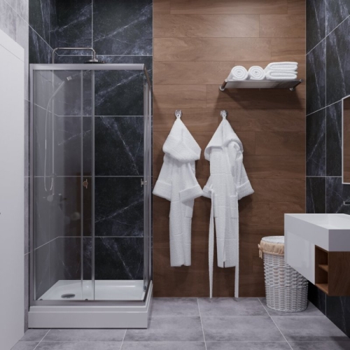 Душевое ограждение Triton Вента-хром 80*80, 90*90, 100*100 низкий поддон, стекло прозрачное фото 2