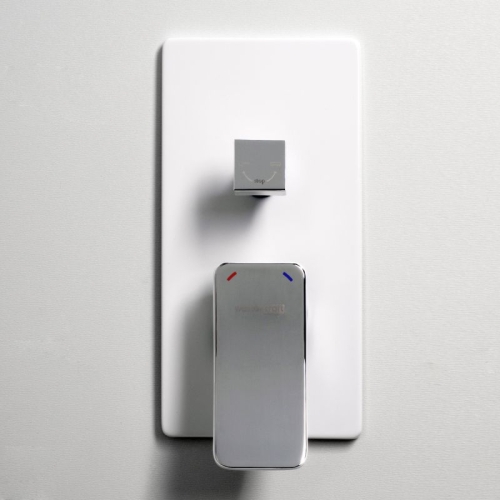 Встроенный смеситель для ванны на 2 положения Wasserkraft Aller 10641WHITE белый-хром фото 3