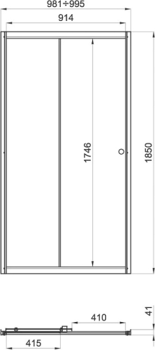 Душевая дверь Triton Слайд 100, 120 стекло Полосы фото 6