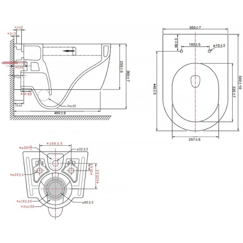 Унитаз подвесной безободковый Azario Nemi AZ-1293WH, смыв Торнадо фото 8