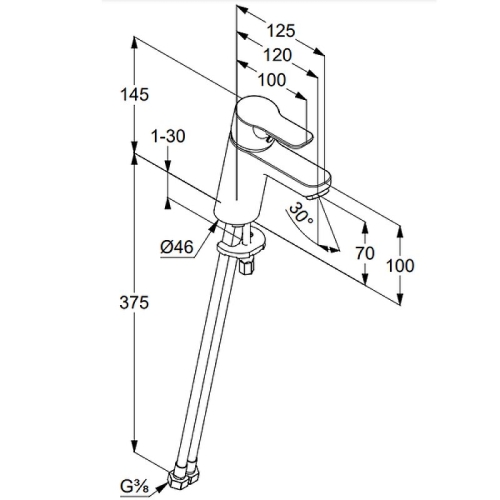 Смеситель для умывальника Kludi PURE&EASY хром фото 3