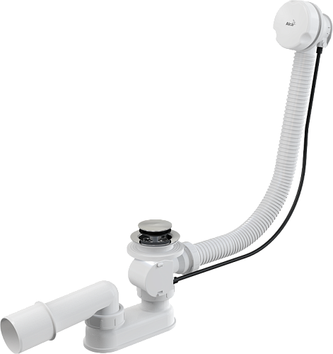 Сифон для ванны полуавтомат Alca Plast A51B, белый