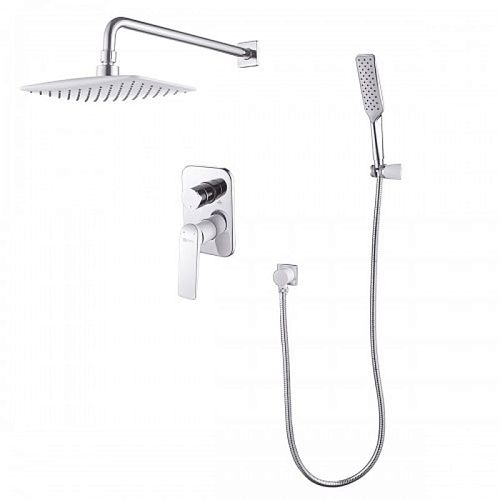 Смеситель встроенный для ванны на 2 полож Lemark ALLEGRO LM5929CW хром-белый