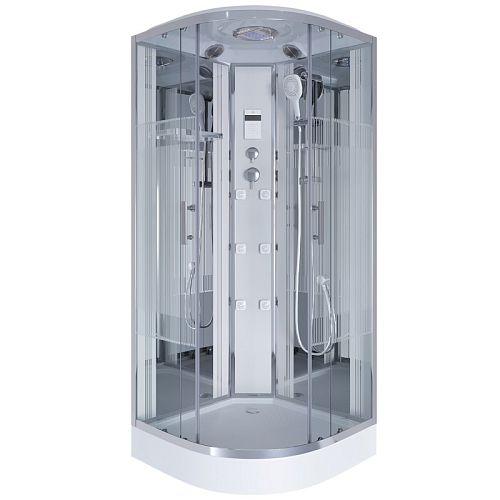 Душевая кабина Niagara Ультра NG-701-01 90*90*220 низкий поддон(16см),стекло прозрачное с рисунком