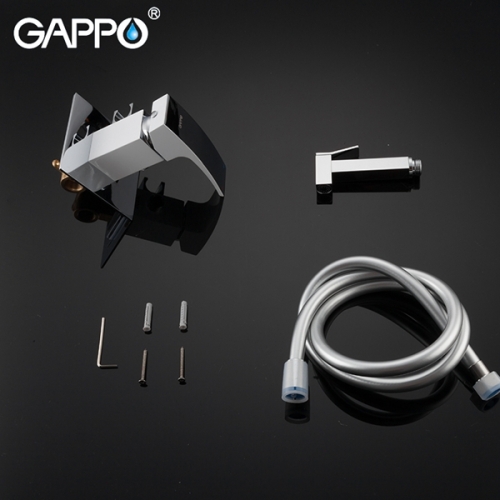 Смеситель с гигиеническим душем Gappo G7207-8 белый/хром фото 5