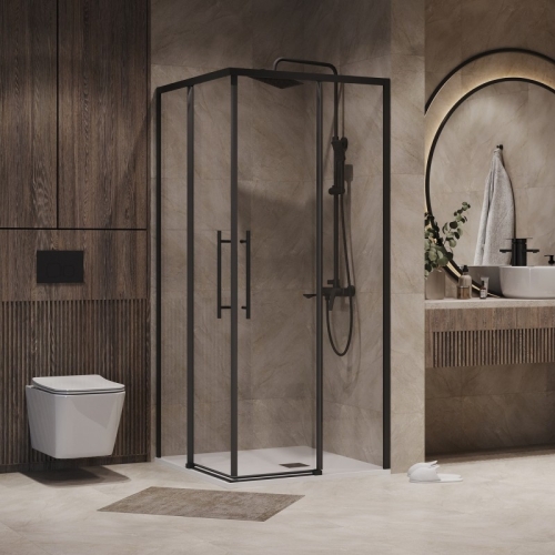 Душевое ограждение Niagara Нова/Nova NG-6828(6829, 6830)-34ВLACK 80*80, 90*90,100*100стекло прозрачное фото 2