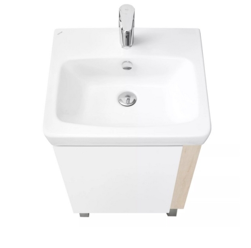 Тумба с раковиной Акватон Кантри 50, 55, 60 Белый глянцевый/Дуб Верона фото 3