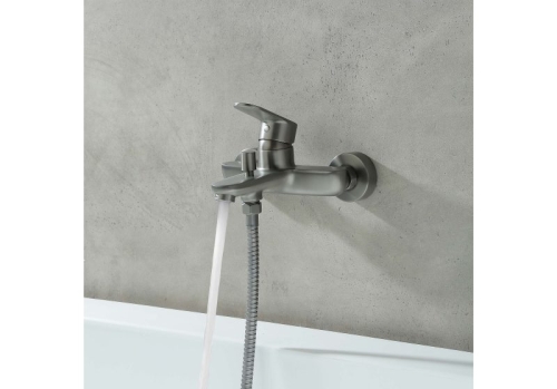 Смеситель для ванны Aquatek Ника AQ1840BGM, оружейная сталь фото 5