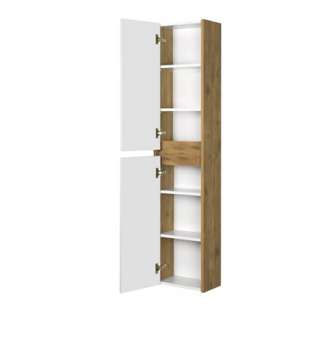 Полуколонна Aquaton Сканди 35*23*80 Белый Глянцевый/Дуб Рустикальный фото 5