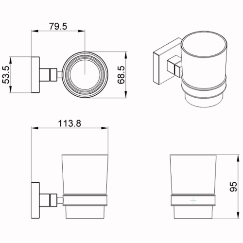 Стакан Azario Rina AZ-87006 фото 2