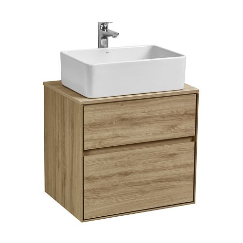 Тумба под раковину Aquaton Либерти 60, 75 Дуб Эльвезия, столешница Дуб Эльвезия