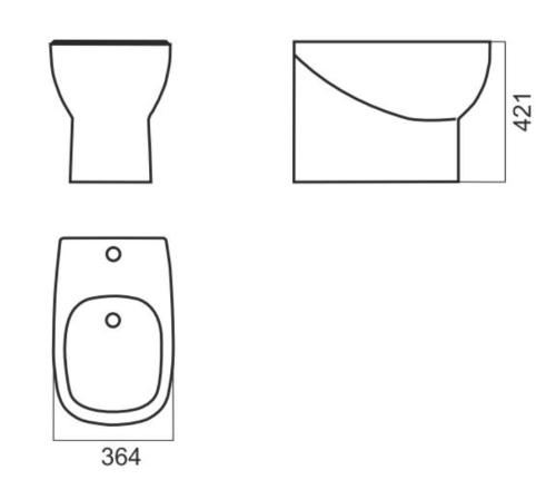 Биде Infinity/Quadro напольное фото 5
