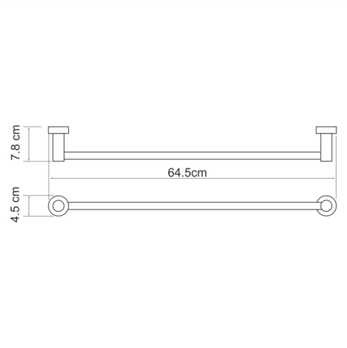 Держатель полотенец одинарный Wasserkraft Donau K-9430 фото 3