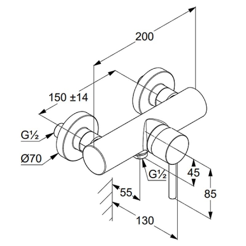 Смеситель для душа Kludi Bozz 388313976 черный фото 2