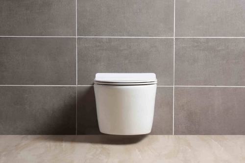 Унитаз подвесной безободковый Aquatek ОБЕРОН  тонкое сиденье с м/л фото 3