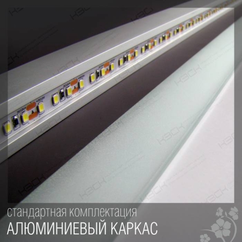 Зеркало с косметическим зеркалом 341 100*70 с сенсорным выключателем фото 6