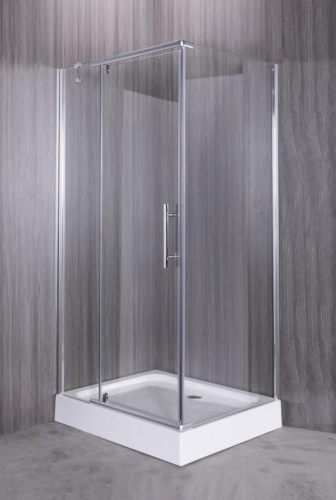 Душевое ограждение ESBANO 100*80, 120*80 ES-8190(8180) стекло прозрачное, низкий поддон