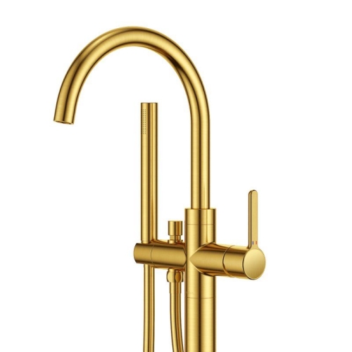 Смеситель напольный для ванны CEZARES ECO-VDP-BORO брашированное золото фото 3