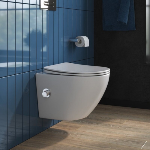 Унитаз подвесной с функцией биде Belbagno Uno безободковый, сиденье микролифт фото 10