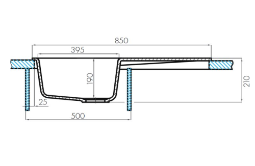 Мойка кухонная из литого мрамора AQUATON ВЕРОНА 86 фото 3