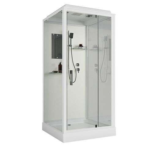 Душевая кабина Niagara Стандарт ST100/15Q 100*100*215 квадрат,поддон 15см,распашная,проф.белый