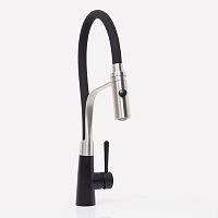 Смеситель с гибким изливом для кухни Wasserkraft A8417 нержавеющая сталь, MagicBlack