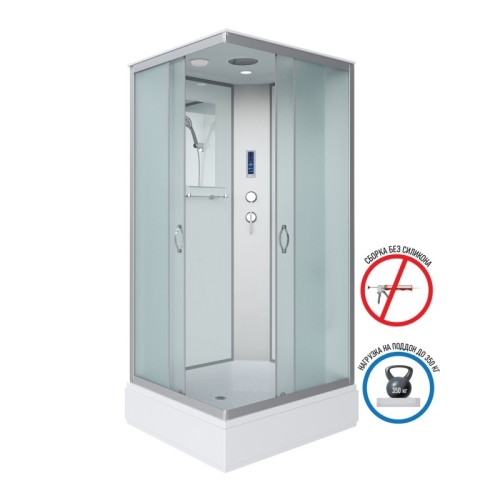 Душевая кабина Niagara Классик NG-33084-14QP 100*80*215 средний поддон(26см),стекло матовое