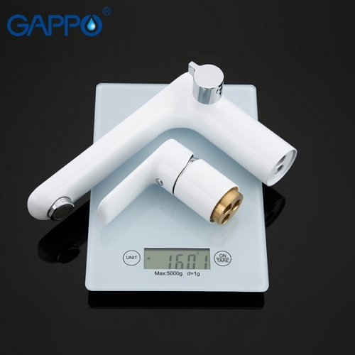 Смеситель врезной на борт ванны 3 отв. Gappo Noar G1148 белый/хром фото 8