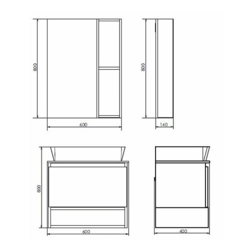Тумба с умывальником Comforty Прага 60 75 90 120 дуб белый подвесная фото 6