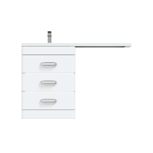 Тумба с раковиной над стиральной машиной Mirsant Fuji 120 напольная, белая фото 3