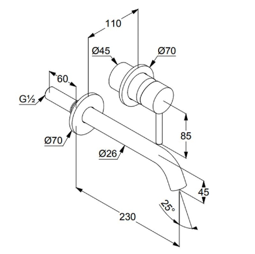 Смеситель для умывальника Kludi BOZZ 382453976 излив 22 см черный фото 3