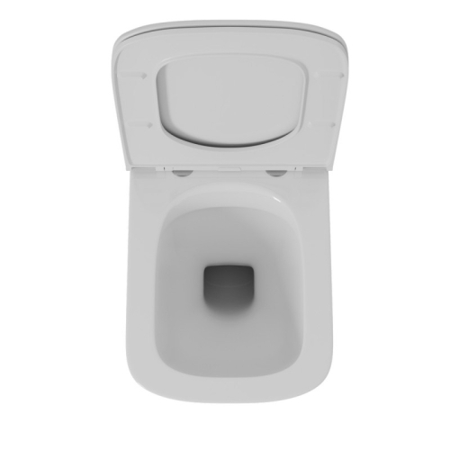 Унитаз подвесной безободковый D&K Quadro DT1516016 белый с сидением микролифт фото 3