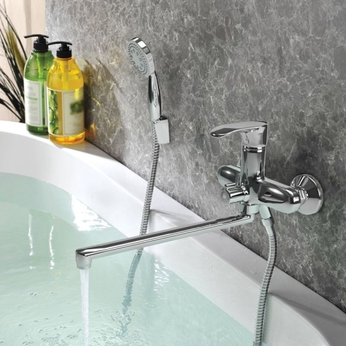 Смеситель для ванны с длинным изливом Paini Palermo PACR119KM без аксессуаров хром фото 2