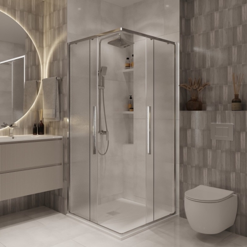 Душевое ограждение Niagara Нова/Nova NG-3622-34 80*80,стекло шиншилла фото 2 Душевое ограждение Niagara Нова/Nova NG-3622-34 80*80,стекло шиншилла фото 2