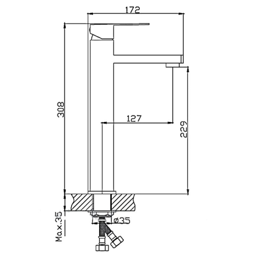 Смеситель для раковины Haiba HB11803 нержавеющая сталь фото 2