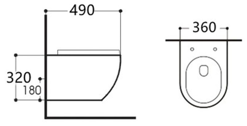 Унитаз подвесной безободковый Aquatek Европа AQ1900T-00, сиденье с м/л смыв Tornado фото 2
