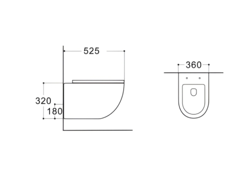 Унитаз подвесной безободковый Aquatek Европа AQ1901-MG, серый матовый фото 2