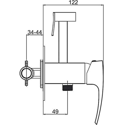 Смеситель с гигиеническим душем Gappo G7207-6 черный фото 2