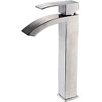 Смеситель высокий на умывальник Ledeme L71117 нержавеющая сталь